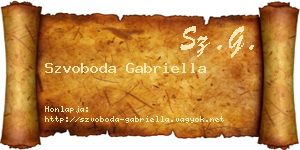 Szvoboda Gabriella névjegykártya