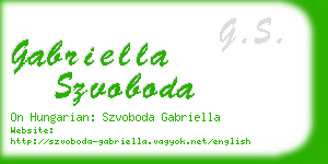 gabriella szvoboda business card